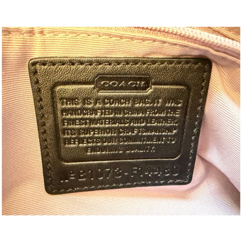 Coach Vintage Horse And Carriage F14480 Hobo Shoulder Bag & Matching Pouch Black - Picture 8 of 13